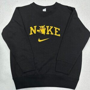 Nike Pokemon Pikachu TODDLER Unisex Sweatshirt Embroidered Fleece Crewneck
